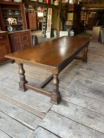 c1900 massive  oak library office table gorgeous patina 8’x 36.5” w x 30 1/8” h Cover