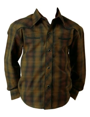 Roper Western Shirt Boys L/S Plaid Snap Black 01-030-0016-6045 BL - Image 1 of 2