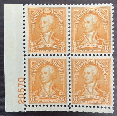 US Stamps-SC# 711 - Plate Block Of 4 - MH - CV $50.00 - Image 1 of 2