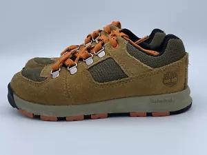 Timberland Brown Toddler Shoe Size 9.5 Orange Multi Color Laces - Picture 1 of 12