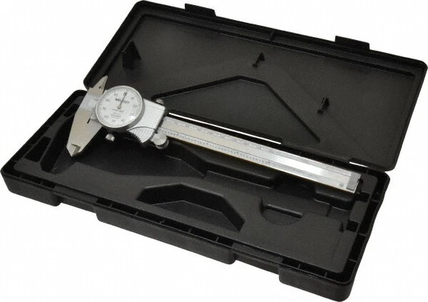 NEW! 6" MITUTOYO #505-742J DIAL CALIPER W/CASE - Image 1 of 1
