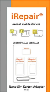 LOT ADAPTATEUR CARTES NANO SIM Made in Germany MICRO SIM STANDARD CONVIENT À TOUS - Photo 1/4