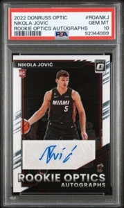 2022-23 Panini Donruss Optic Nikola Jovic Rookie Auto PSA 10 Gem Mint Autograph - Picture 1 of 2