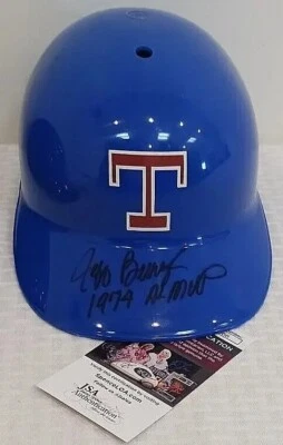 Jeff Burroughs Texas Rangers signed auto Full Size Souvenir Batting Helmet JSA - Image 1 of 4