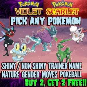 CUALQUIER POKEMON BRILLANTE O NO BRILLANTE PERSONALIZADO PARA POKEMON ESCARLATA Y VIOLETA - Imagen 1 de 1