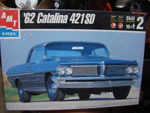 AMT 1962 PONTIAC CATALINA 421 SUPER DUTY DRAG CAR SUPER LAGER FAC. SEALED ROYAL - Bild 1 von 3