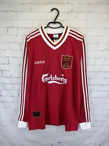 LIVERPOOL ENGLAND 1995 1996 VINTAGE RETRO FOOTBALL SHIRT JERSEY HOME SIZE XL - Picture 1 of 13