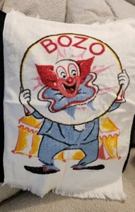 Bozo The Clown Childrens Bath Towel 25 x 17 Inch & Hand Towel Wamsutta Heritage - Picture 1 of 5