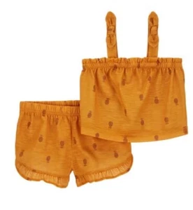 Carter’s 2-Piece Pineapple Loose Fit Pajama Set NWT $34 - Picture 1 of 5