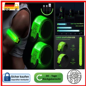 Armband Aufladbar 2x Reflective Leucht Armbänder Reflektorband Leuchtarmban Jog - Bild 1 von 8