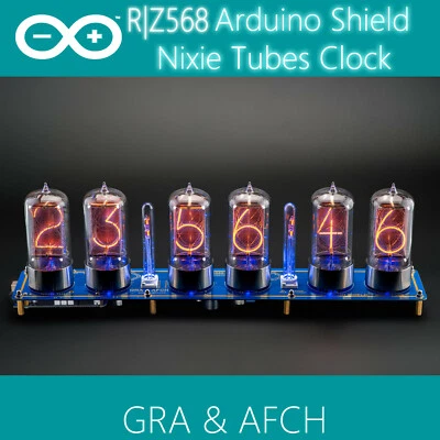 R|Z568 Arduino Shield EXTRA LARGE 6 TUBES Nixie Clock [6 TUBES OPTIONAL] - Image 1 of 4