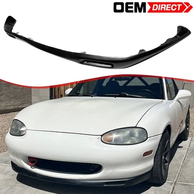 Fits 99-00 Mazda Miata Front Bumper Lip Chin Spoiler Guard Unpainted OE Style PU Foto 1 de 4