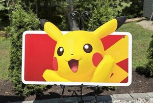 Large 2013 Nintendo WiiU Pokémon Pikachu Walmart Advertising Store Display Sign - Picture 1 of 16