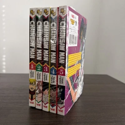 Chainsaw Man Vol. 1-5 by Tatsuki Fujimoto - English Manga Book Set