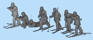 1/72 1/87 1/48 1/100 Soviet Winter Snow Soldiers 7-Person Scout - Bild 1 von 5
