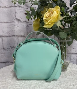 👜RADLEY Ladies Small Leather Camera Style Crossbody, Light Turquoise, USED ONCE - Picture 1 of 8