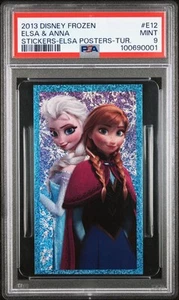 2013 Disney Frozen Sticker Anna & Elsa Rookie Sticker PSA 9 Mint *Rare* - Bild 1 von 2