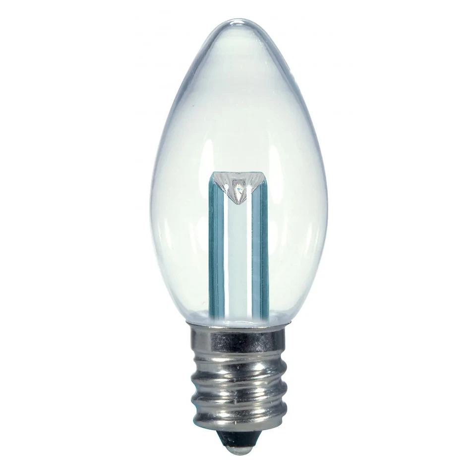 0.5 Watt LED - C7 - Clear - 2700K - Candelabra base - 120 Volt - Carded - 48-Pac - Image 1 of 4