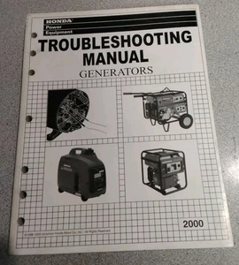 HONDA TROUBLESHOOTING MANUAL GENERATORS  2000 PREOWNED VERY GOOD CONDITION - Picture 1 of 2