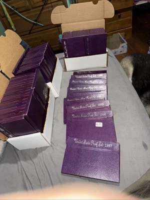 1986 Proof Set U.S. Mint Original Plus 64 More random dates - Image 1 of 3