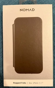 Nomad Rugged Folio iPhone 6.1" pelle nera nuovo - Foto 1 di 5
