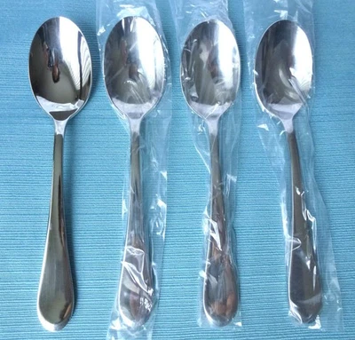 New Oneida ICARUS Glossy Set of 4 Teaspoons Stainless Flatware (5 7/8") - Image 1 of 4