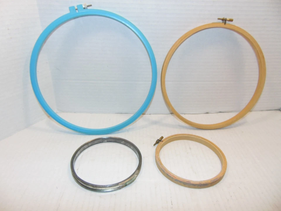 Vintage Embroidery Hoops Lot  Cross Stitch Quilting Craft Rings - Image 1 of 4