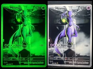 Pokemon Fanart Glow in the Dark Mewtwo Card - Picture 1 of 8