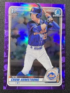 2020 Bowman Chrome Pete Crow Armstrong Purple Refractor /250 BD-72 - Picture 1 of 2