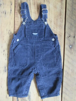 OshKosh 6-9 months Overalls Bibs Baby Boy Vestbak Blue Corduroy Osh Kosh B'gosh - Image 1 of 4