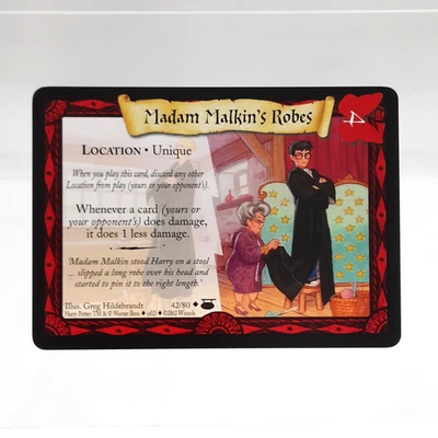 Harry Potter Trading Card Game Diagon Alley Madam Malkin's Robes 42/80 2001 - Image 1 of 2