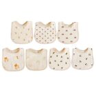 Soft Baby Bibs Drooling Bib 6-layer Cotton Burp Cloth with Snap Button