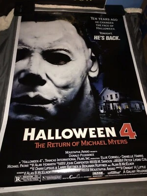 HALLOWEEN 4 Movie POSTER 24x36 1988 Michael Myers Slasher Freddy Jason - Image 1 of 2
