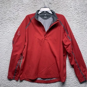 Nike Golf Mens StormFit  Windbreaker Jacket Red Large Pullover Outdoor Lined - Picture 1 of 10