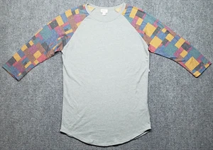 LulaRoe Randy T Shirt Womens M Multicolor Geometric 3/4 Sleeve Round Neck New - Picture 1 of 8