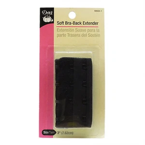 Dritz Soft Bra-Back Extender Size 3"(7.62 cm), Black, Fast Shipping from US - Picture 1 of 1