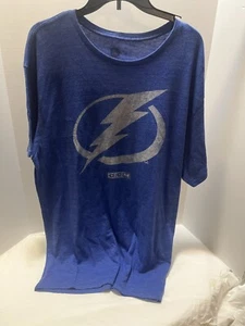 Tampa Bay Lightning NHL CCM Shirt Men's Size XXL  2XL Bolts Blue Logo Hockey - Picture 1 of 6