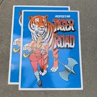 Lot Of 2 Old Tiger Road Original factory Cabinet Stickers Arcade video Game F31