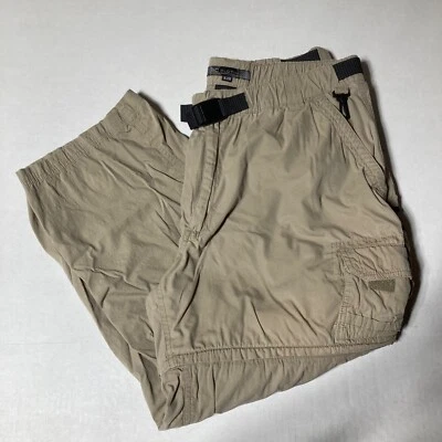 BC Clothing Convertible Cotton/Nylon Cargo Pants Shorts with Belt XL x 30 Khaki - Image 1 of 4