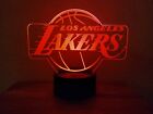  Neu LA Lakers Design 3D Lampe/Nachtlicht, 7 Farben, USB oder Akku @ £15,95p 