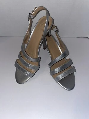 Sandálias de salto Naturalizer Taimi, prata, femininas 9m - Imagem 1 de 4