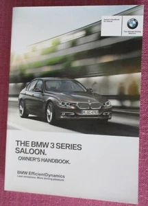(2013) BMW 3 SERIES SALOON (2012 - 2015)  HANDBOOK - OWNERS MANUAL - USER GUIDE. - Picture 1 of 6
