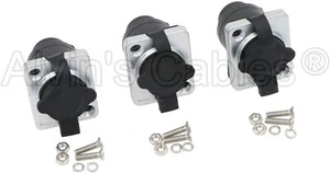 3 Stück RJ45 Wasserdichte Steckdosen IP65 Ethernet Panel Halterung RJ45 Stecker Schwarz - Bild 1 von 7