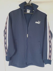 PUMA Kids Navy blue full ZIP UP Casual Jumper size 150 - Picture 1 of 9
