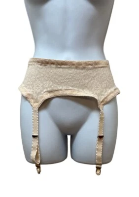 Винтажный ретро бежевый нейлона кружева подвязки ремень сексуальное белье размер M/L - Изображение 1 из 4
