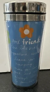 "Good Friends" Doubled Walled Christmas Insulated Metal Tumbler 20oz - Picture 1 of 3
