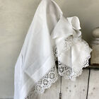 15 FEET Antique French ecclesiastical Alter cloth white lace textile 1890 Relig