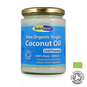 Organic Coconut Oil Raw Extra Virgin & Cold Pressed 500ml 1L 2L Glass Jar - Picture 1 of 8