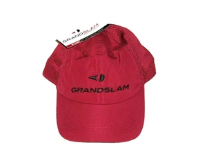 Cappello da golf Grand Slam NUOVO uomo aderente maglia rosso berretto da palla stile baseball curvo Bill - Foto 1 di 12