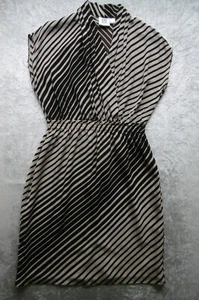 Kleid von MADELEINE Gr 40 gestreift: mocca+lattemacciato 100% Seide Top Zustand - Bild 1 von 16